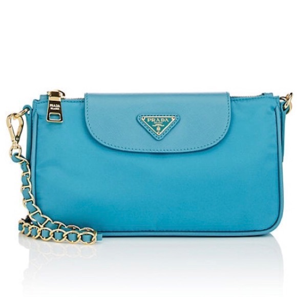 turquoise prada bag